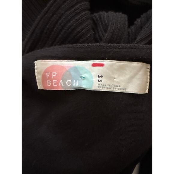 Free People Lost and Found Cut Out Mini Dress Womens Medium Sexy Bodycon Ribbed - Picture 5 of 7